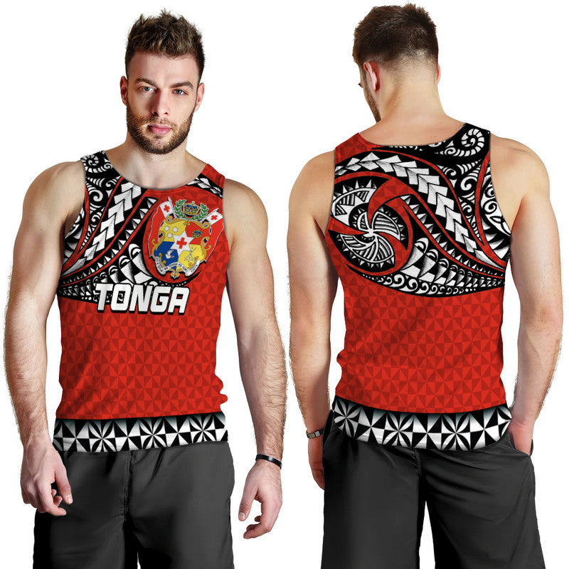 Tonga Men Tank Top Polynesian Tattoo LT6 - Polynesian Pride