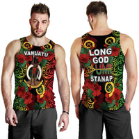 Vanuatu And Hibiscus Men Tank Top LT6 - Polynesian Pride