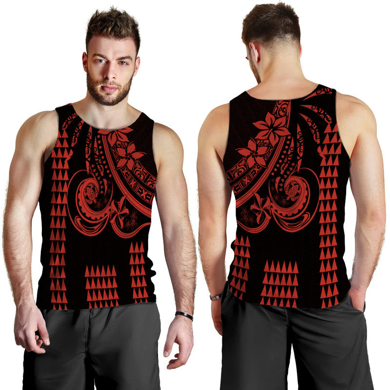 Kakau Hawaiian Polynesian Men Tank Top Red LT6 - Polynesian Pride