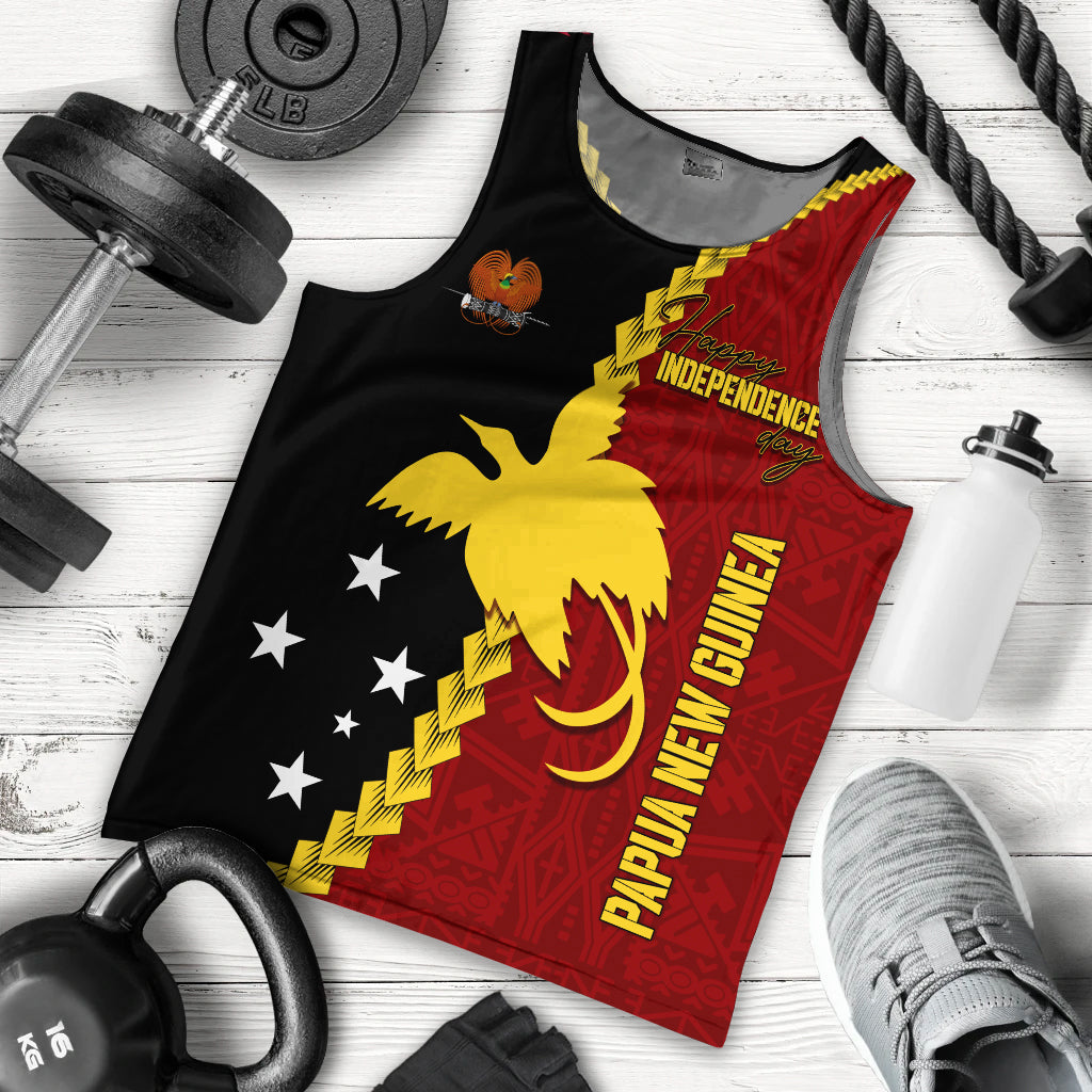 Personalised Papua New Guinea Men Tank Top 47th Independence Anniversary - Motu Revareva LT7 Red - Polynesian Pride