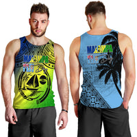 Malampa Fiji Day Men Tank Top Flags Mix Style LT7 - Polynesian Pride