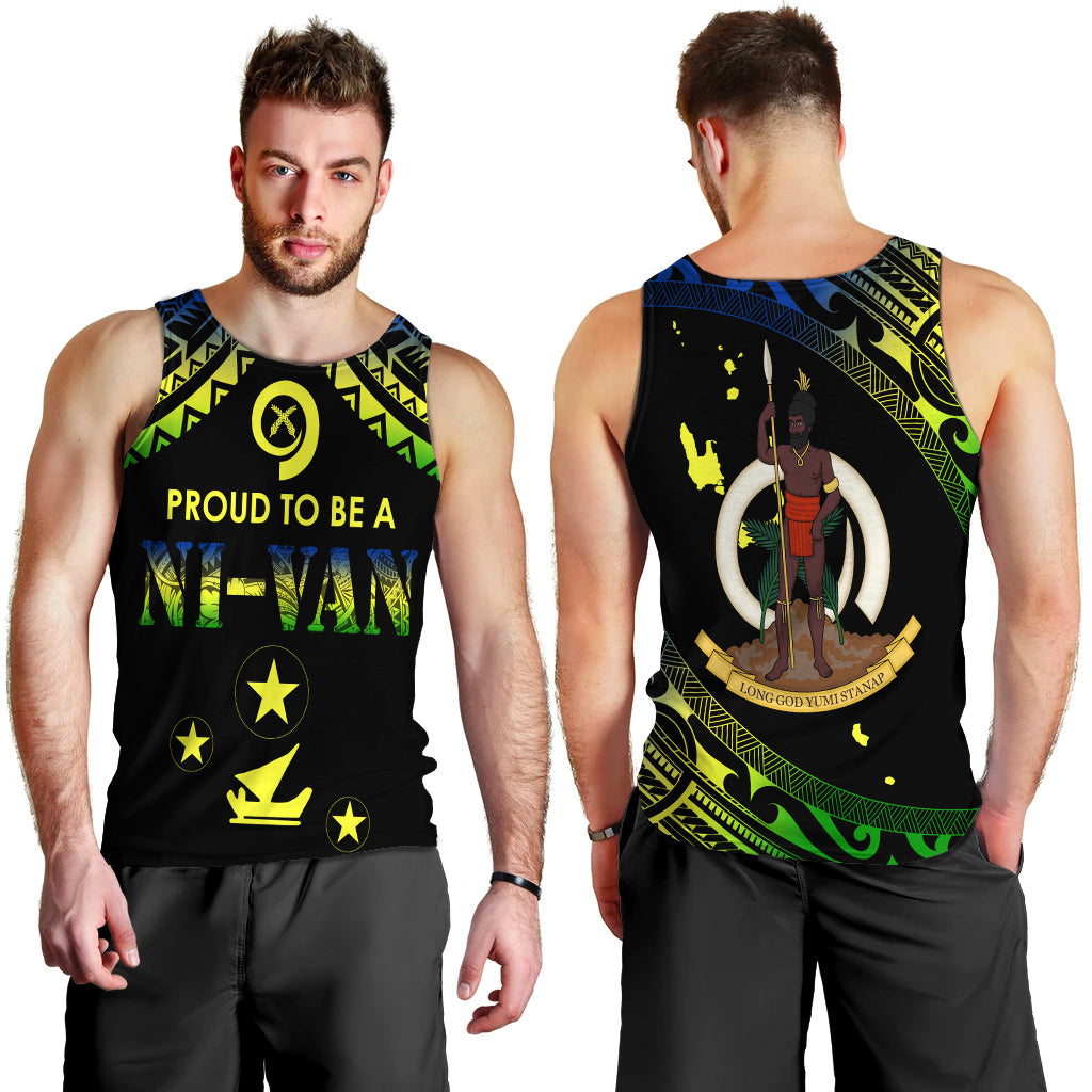 Vanuatu Proud To Be A Ni-Van - Polynesian Pattern Men Tank Top - Malampa Province LT7 - Polynesian Pride