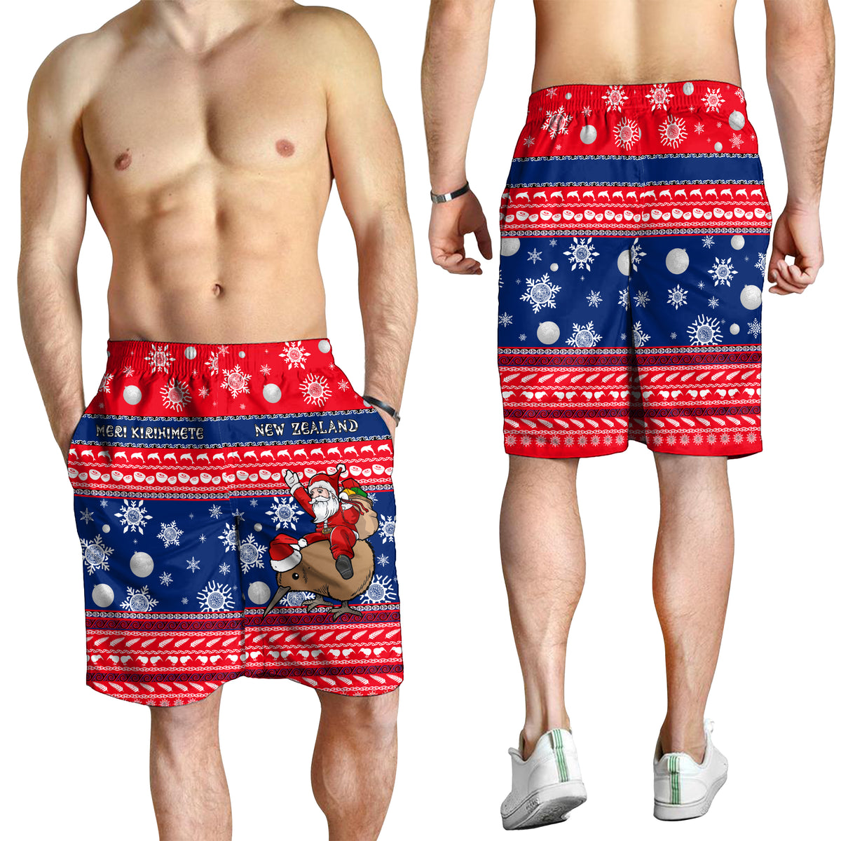 New Zealand Maori Meri Kirihimete Men Short - LT2 - Polynesian Pride