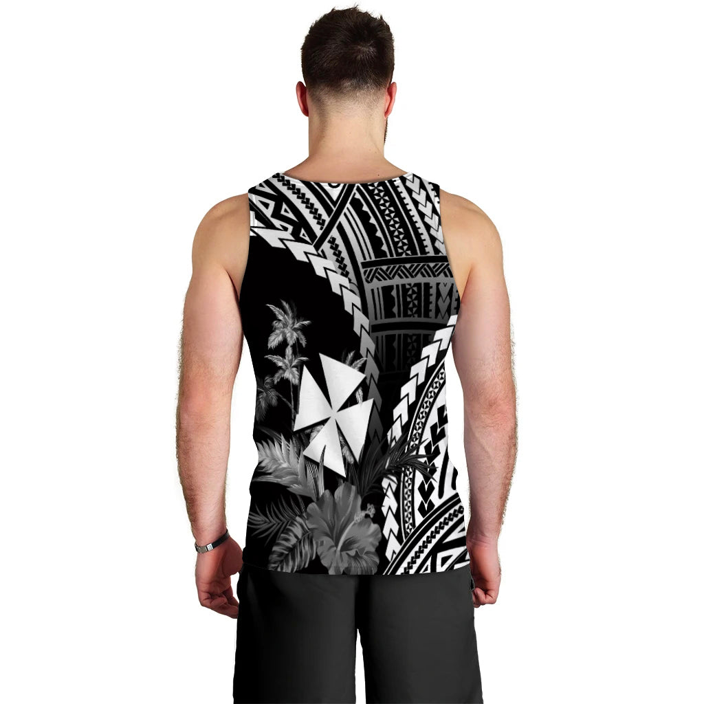 Wallis and Futuna Men Tank Top Polynesian Style White Color LT6 - Polynesian Pride