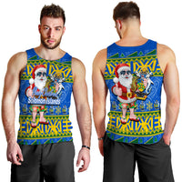Solomon Islands Christmas Men's Tank Top Cool Santa Claus LT6 - Polynesian Pride
