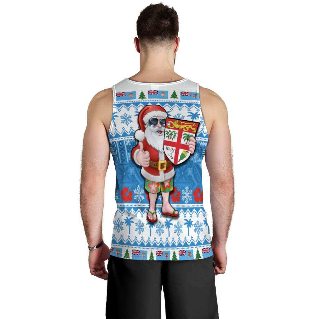Fiji Christmas Men's Tank Top Cool Santa Claus LT6 - Polynesian Pride