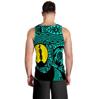 New Caledonia Men's Tank Top Turquoise Color LT6 - Polynesian Pride