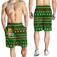 Hawaiian Santa Claus Mele Kalikimaka Men's Shorts - Aviv Style - Green - AH - Polynesian Pride
