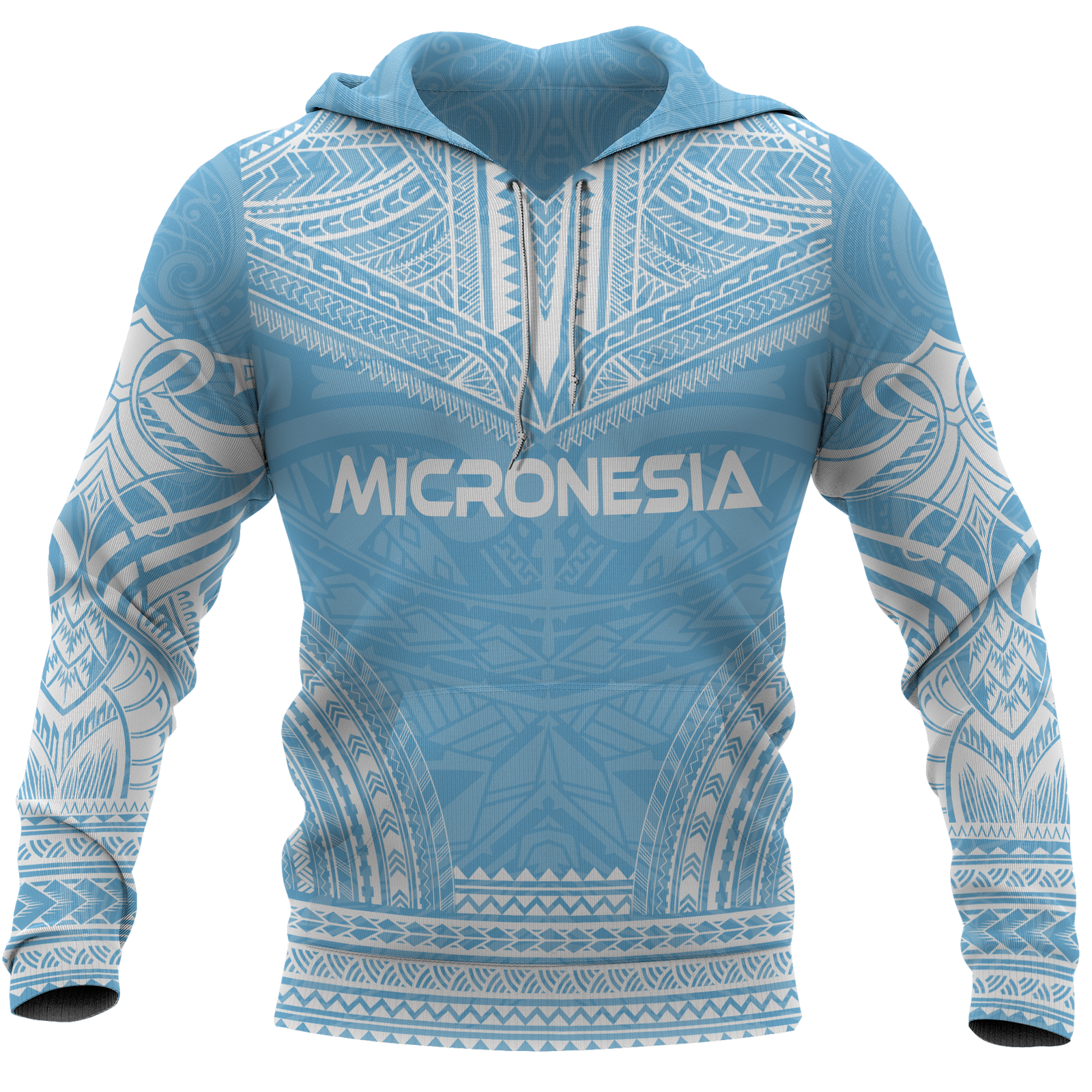 Federated States of Micronesia Polyneisan Chief Hoodie Unisex Blue - Polynesian Pride
