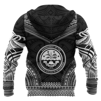 Micronesia Polynesian Chief Hoodie Black Version - Polynesian Pride