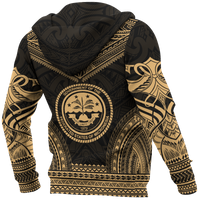 Micronesia Polynesian Chief Hoodie Gold Version - Polynesian Pride