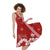 Hawaii Mele Kalikimaka Women's Midi Dress Flower Style LT7 Red - Polynesian Pride