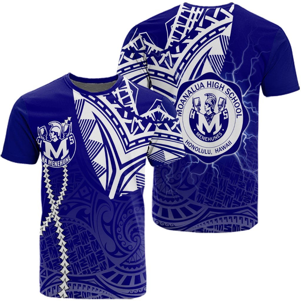 Hawaii Tee Moanalua High T Shirt Forc Style Unisex Blue - Polynesian Pride