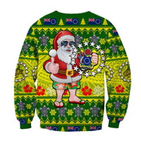 Cook Islands Christmas Sweatshirt Cool Santa Claus LT6 - Polynesian Pride