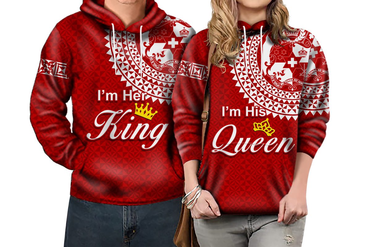 Custom Valentine Day Tonga Couple Love Hoodie Tongan Turtle LT12 - Polynesian Pride