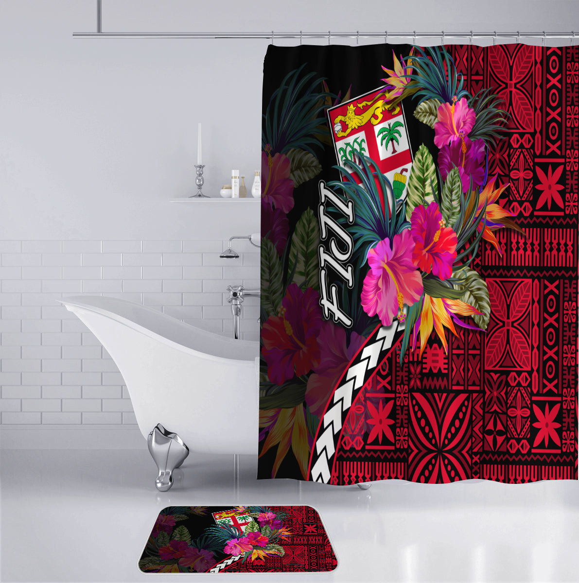 Fiji Bathroom Set Polynesian With Hibiscus No.2 LT6 - Polynesian Pride