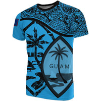 Guam T Shirt Guam Flag Blue A02 Unisex Blue - Polynesian Pride