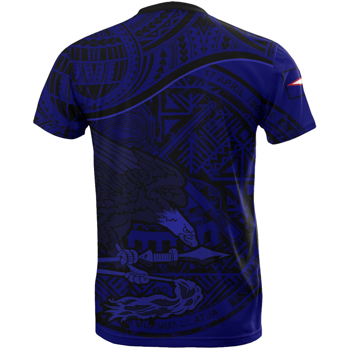 American Samoa T Shirt American Samoan Flag Seal Dark BLue A02 - Polynesian Pride
