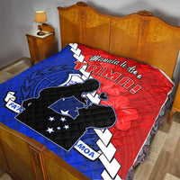 Happy Samoan Fathers Day Premium Quilt Hibiscus Mix Polynesian Pattern LT14 - Polynesian Pride