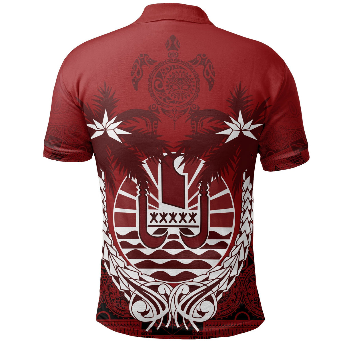 Tahiti Polo Shirt Tahitian Flag Coconut Tree A02 - Polynesian Pride