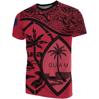 Guam T Shirt Guam Flag Red A02 Unisex Red - Polynesian Pride
