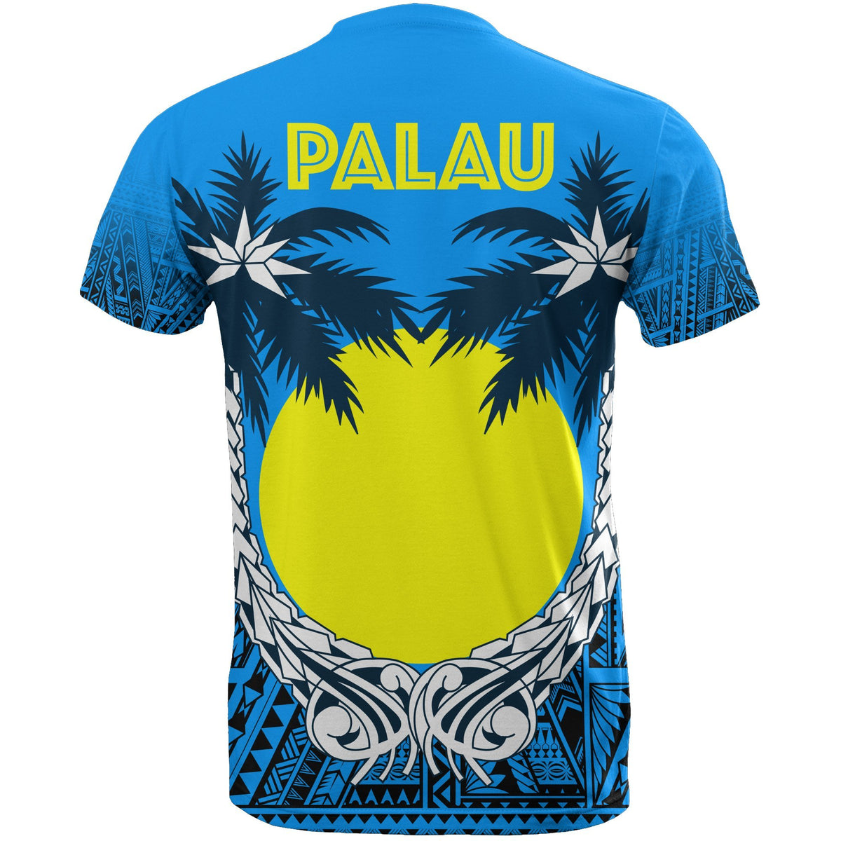 Palau T Shirts Palau Flag Coconut Tree A02 - Polynesian Pride