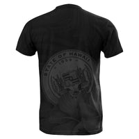 Hawaii State Hibiscus Gray Polynesian T Shirt Floral Style - Polynesian Pride