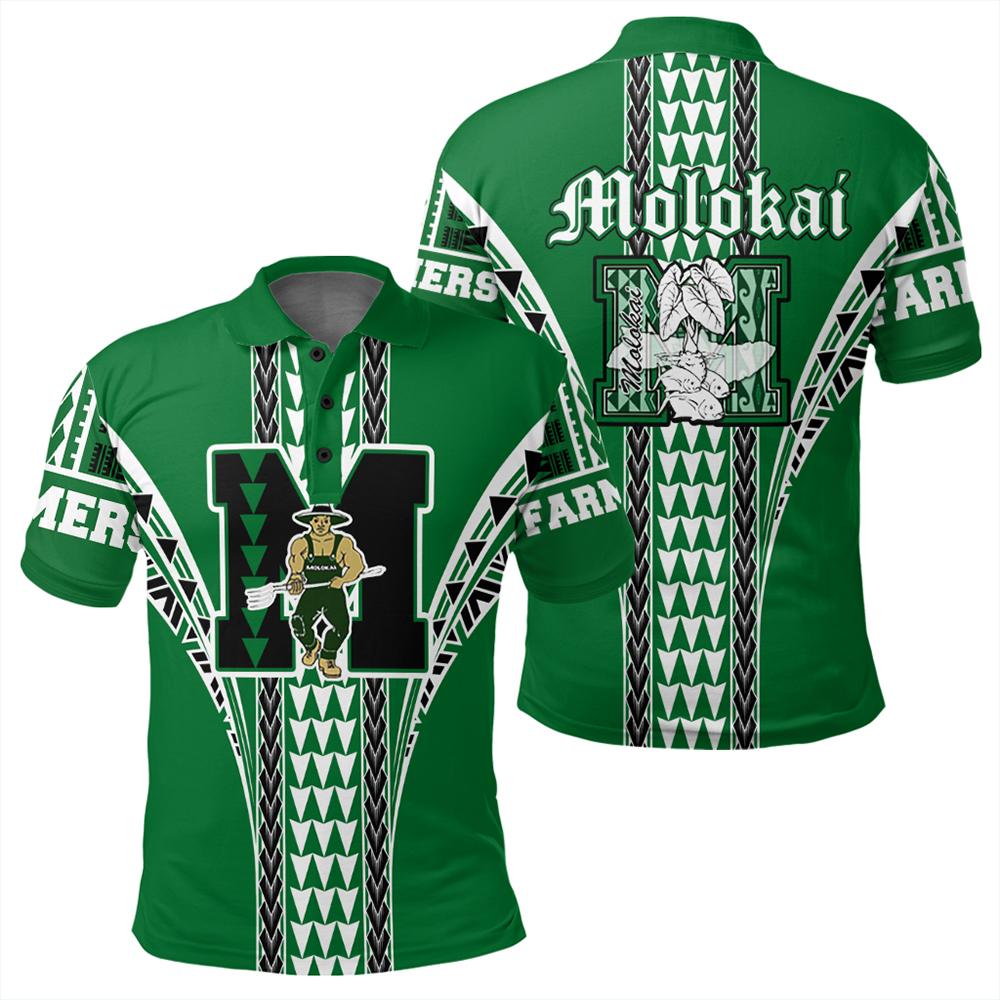 Hawaii Polo Shirt Molokai High Polo Shirt Unisex Green - Polynesian Pride