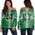 Hawaii - Molokai High Women's Off Shoulder Sweatshirt AH Green - Polynesian Pride