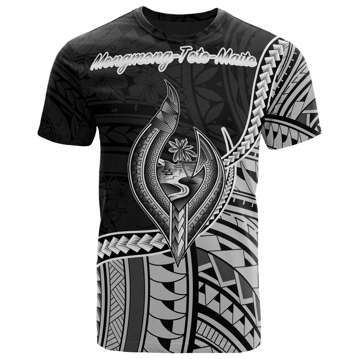 Guam T Shirt Mongmong Toto Maite Polynesian Patterns Unisex Black - Polynesian Pride