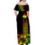 PNG Hibiscus Tribal Pattern Off Shoulder Long Dress Motuan Reggae Color LT7 - Polynesian Pride
