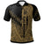 New Caledonia Polo Shirt Gold Color Symmetry Style Unisex Black - Polynesian Pride
