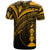 New Caledonia T Shirt Gold Color Cross Style - Polynesian Pride