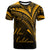New Caledonia T Shirt Gold Color Cross Style Unisex Black - Polynesian Pride