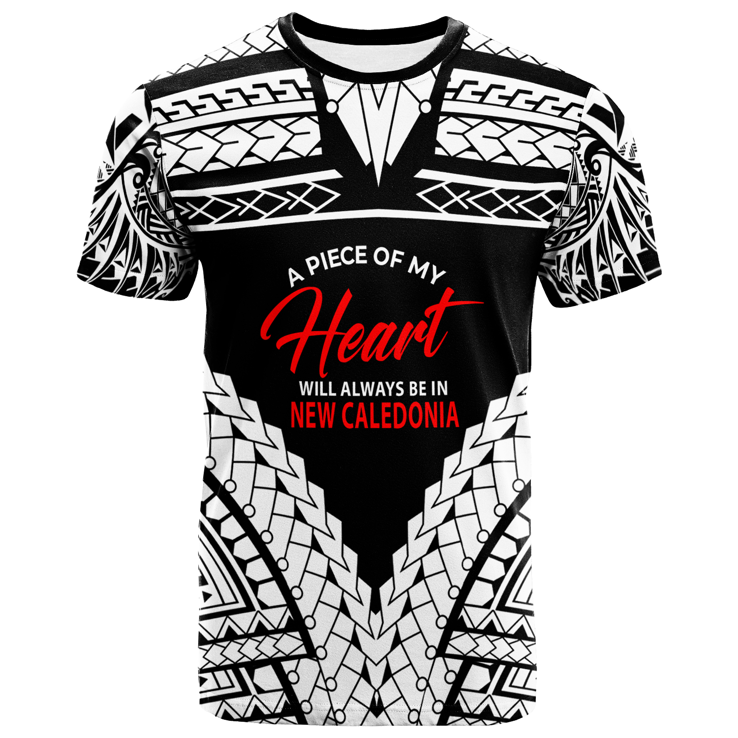 New Caledonia T Shirt A Piece Of My Heart Unisex White - Polynesian Pride