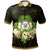 Niue Polo Shirt Polynesian Gold Patterns Collection Unisex Black - Polynesian Pride