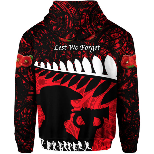 (Custom Personalised) New Zealand Maori ANZAC Long Sleeve Shirt Remembrance Soldier - Purple LT8