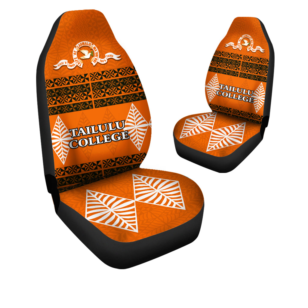 Tailulu College Car Seat Covers Tonga Pattern LT13 Universal Fit Blue - Polynesian Pride