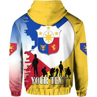 Custom Philippines Hoodie Celebrating Heroes Day LT9 - Polynesian Pride