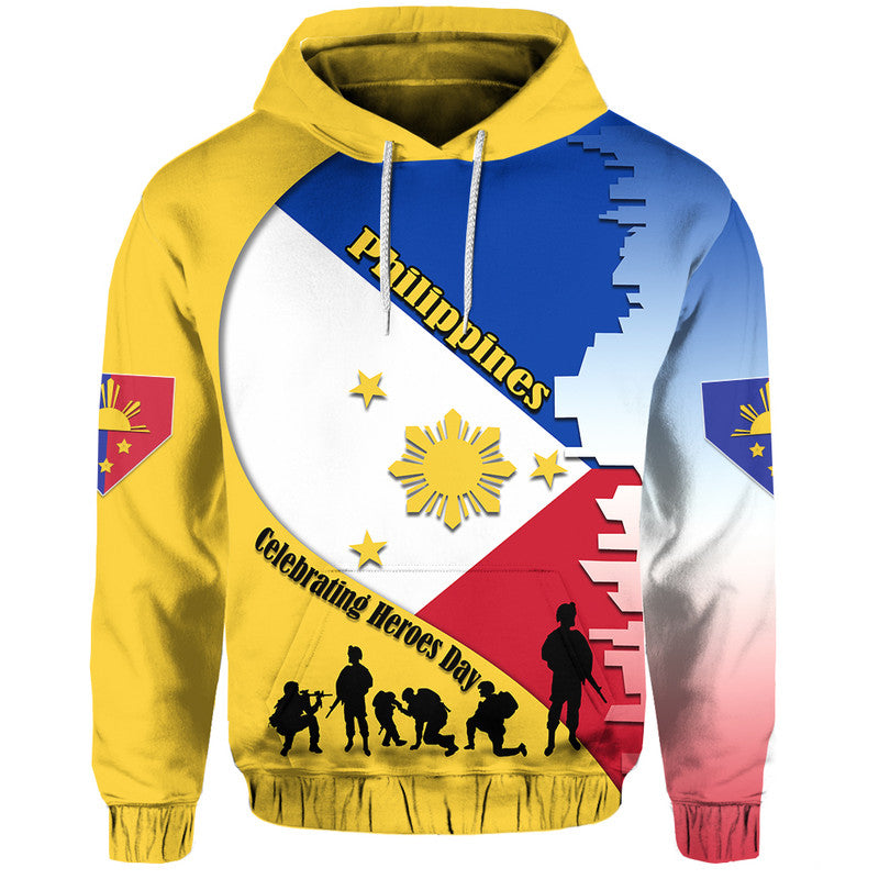 Custom Philippines Hoodie Celebrating Heroes Day LT9 Hoodie Yellow - Polynesian Pride