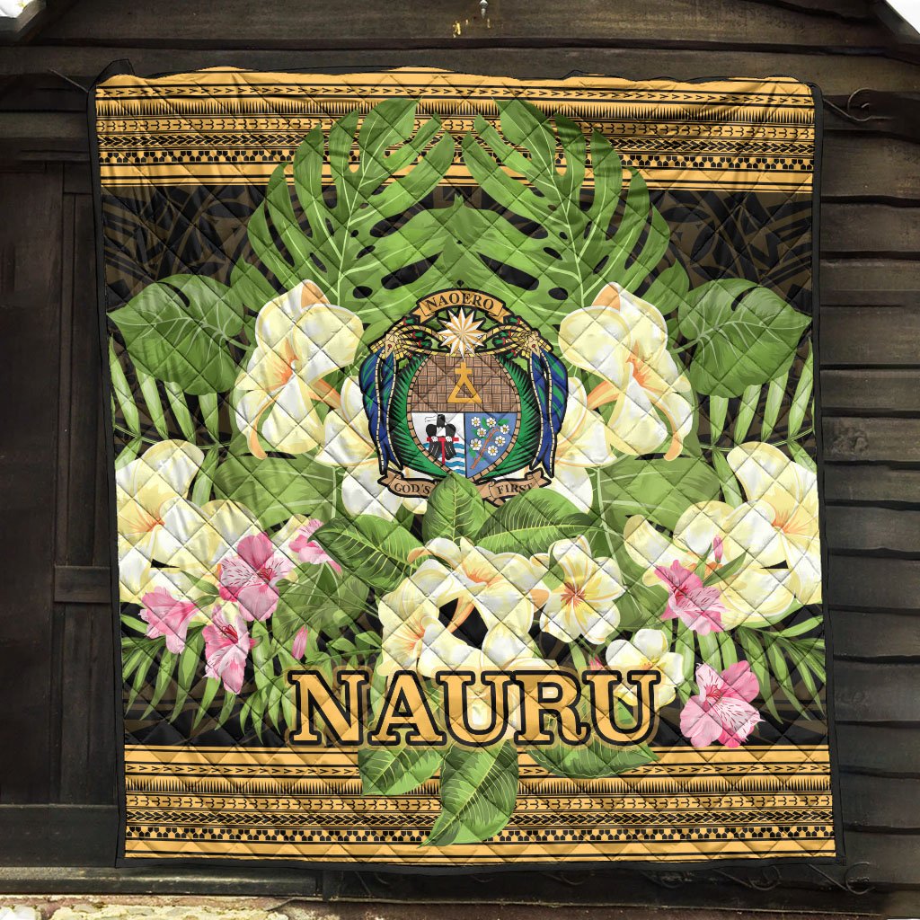Nauru Premium Quilt - Polynesian Gold Patterns Collection - Polynesian Pride