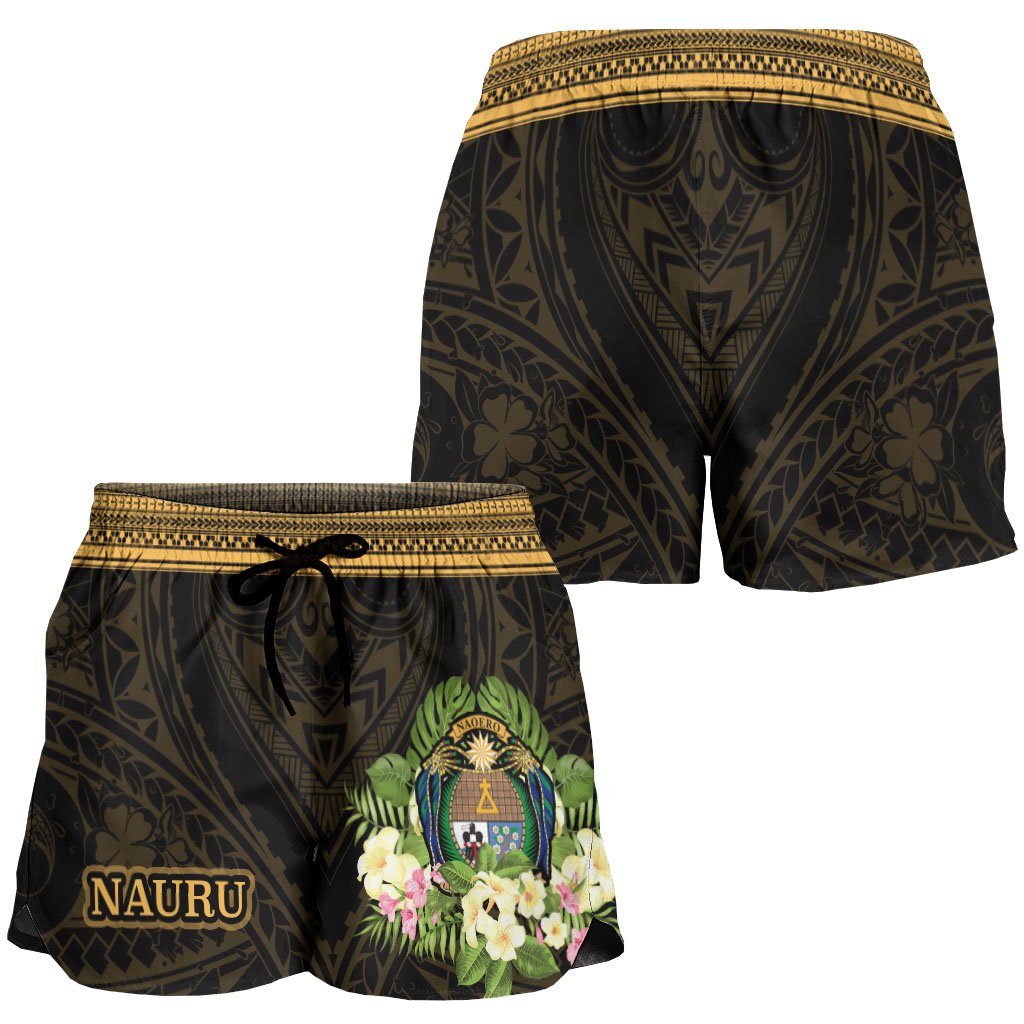 Nauru Women's Shorts - Polynesian Gold Patterns Collection - Polynesian Pride