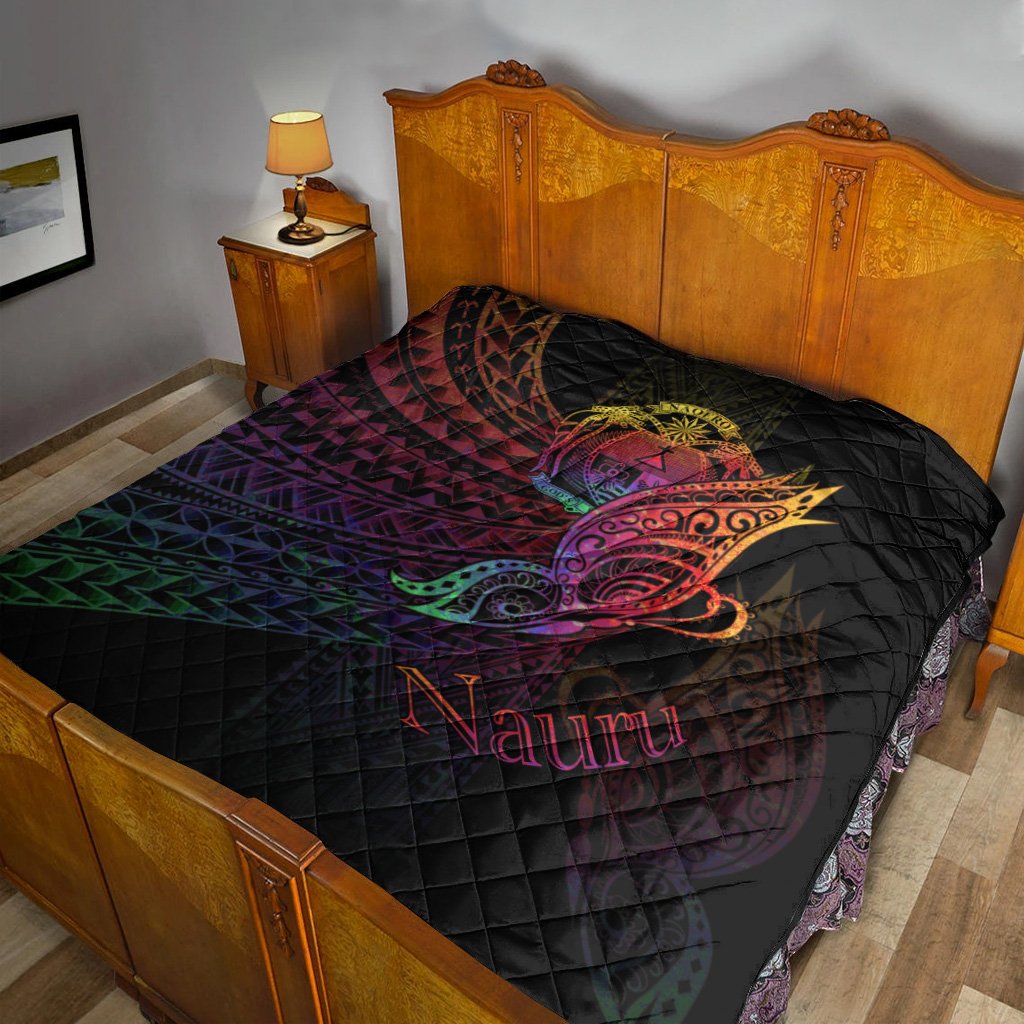 Nauru Premium Quilt - Butterfly Polynesian Style - Polynesian Pride