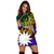 Nauru Custom Personalised Hoodie Dress - Rainbow Polynesian Pattern - Polynesian Pride