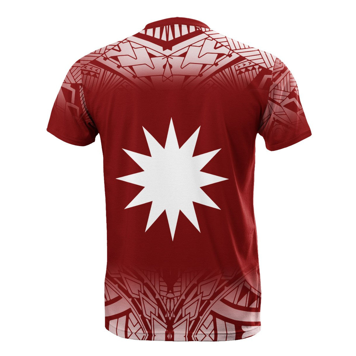 Nauru All Over T Shirt Fog Red - Polynesian Pride