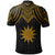 Nauru Custom Polo Shirt Polynesian Armor Style Gold - Polynesian Pride