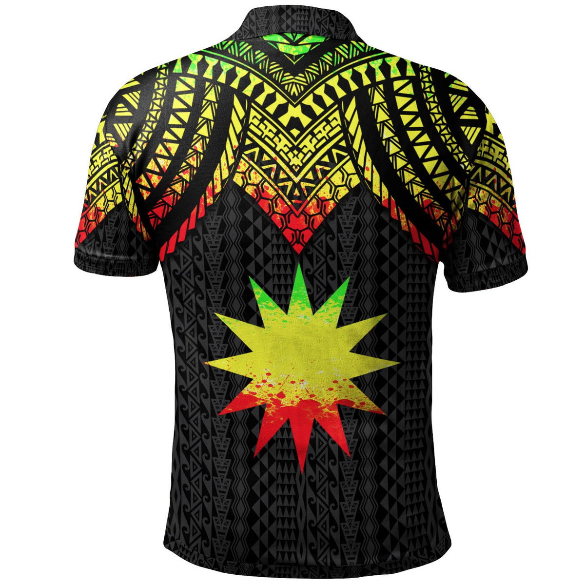 Nauru Custom Polo Shirt Polynesian Armor Style Reagge - Polynesian Pride