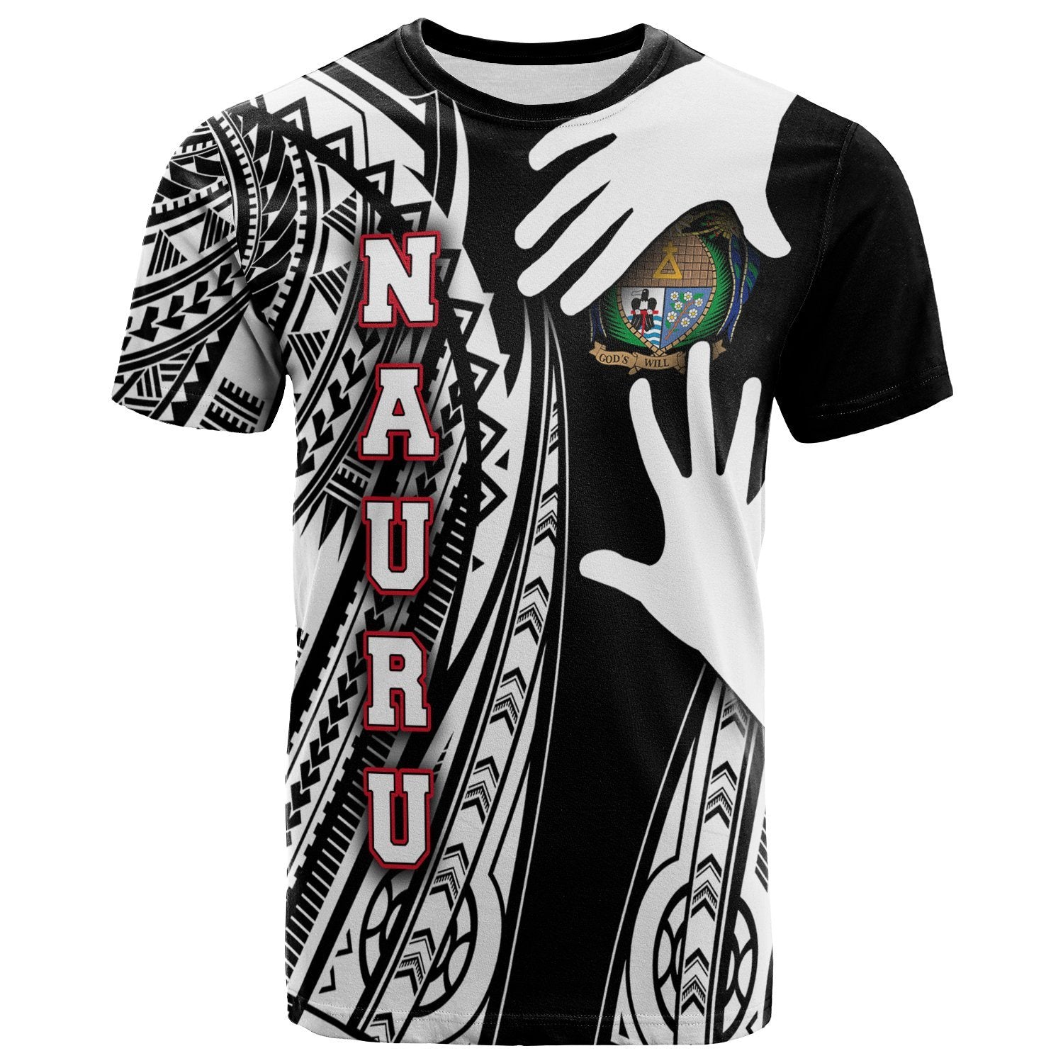 Nauru T Shirt Touch My Heart Unisex Black - Polynesian Pride
