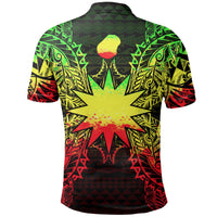 Nauru Polo Shirt Nauru Flag Map Polynesian Tattoo Reggae - Polynesian Pride
