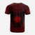 Nauru Custom T Shirt Nauru Flag Polynesian Chief Tattoo Red Version Unisex Red - Polynesian Pride